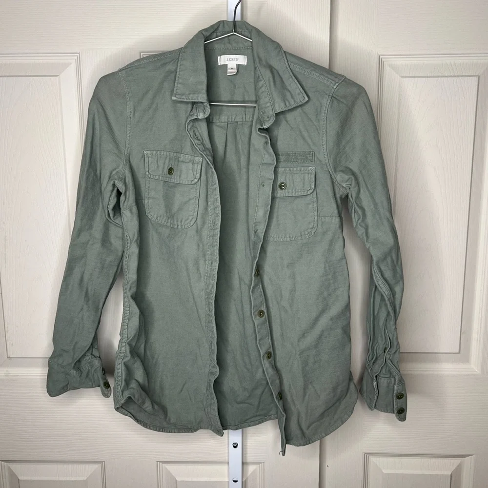 J. Crew Utility Denim-Style Shirt Jacket Size 0